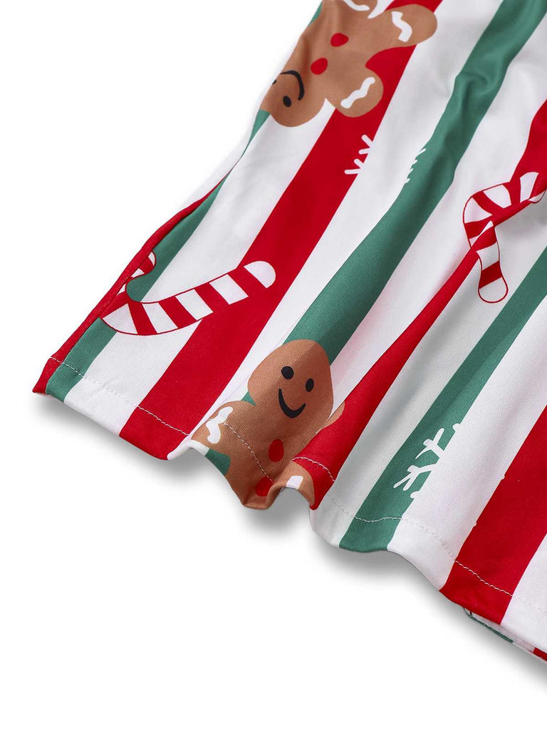 Pigiama con bastoncini di zucchero e pan di zenzero anni '50