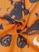 Camicia da notte con zucca in pizzo arancione anni '70