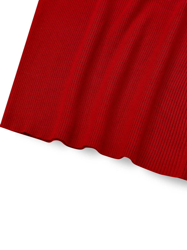 Abito aderente color block con spalle scoperte anni '60