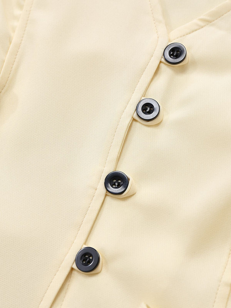Gilet con scollo a V e cintura annodata in vita anni '70
