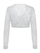 Top Bianco Anni '50 Floreale in Pizzo Long Sleeves Cropped 2