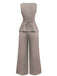 2PCS Top senza maniche e pantaloni a gamba larga anni '40