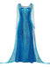 Mantello e abito Elsa con paillettes blu anni '70