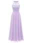 [Prevendita] Abito da sera lavanda anni '70 elegante con scollo all'americana