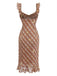 [Pre-Vendita] Abito Light Brown con Volant a Quadri Lemon Pencil Anni '60 4
