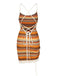 This 1960s Bohemian Drawstring Knit Straps Dress wraps her in 1960s elegance, one twirl at a time