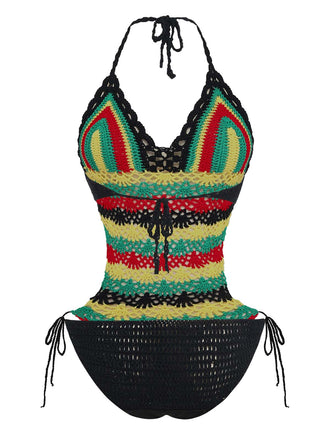 1960s Crochet One Piece One Piece Swimsuit 2