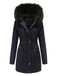 Cappotto con cerniera e rifiniture in pelliccia anni '50