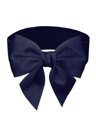 Cintura vintage con fiocco grande in tinta unita