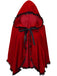 Mantella di velluto con pizzo di Halloween degli rosso anni '50