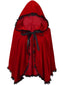 Mantella di velluto con pizzo di Halloween degli rosso anni '50