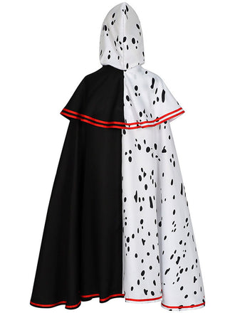 Mantello da strega Chloe Halloween bianco e nero anni '50