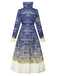 Cappotto con colletto alto Madame Morrible Stardust blu anni '30