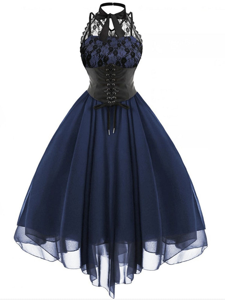 Abito in pizzo gotico steampunk di Halloween anni '80