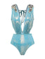 Costumi intero perla e brillantini blu anni '30