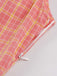 Abito plaid con revers e cintura rosa anni '50