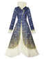 Cappotto con colletto alto Madame Morrible Stardust blu anni '30
