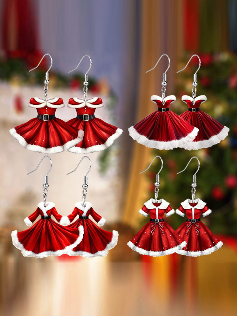 Orecchini pendenti in acrilico con abito da principessa