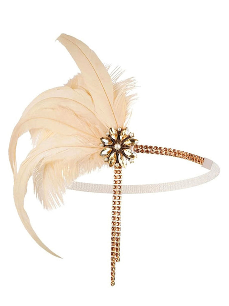 Set di 4 accessori guanti fascia capelli anni '20