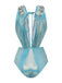 Costumi intero perla e brillantini blu anni '30