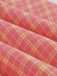 Abito plaid con revers e cintura rosa anni '50