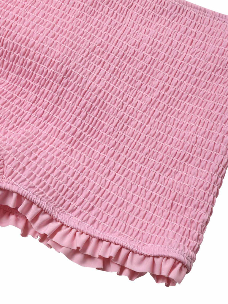[Pre-Vendita] Set Bikini Halter Smock con Fragole Rosa Anni '50 8