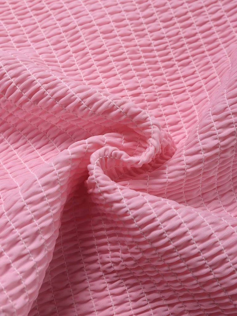 [Pre-Vendita] Set Bikini Halter Smock con Fragole Rosa Anni '50 9