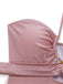 Rosa Costume da Bagno con Allacciatura al Collo Anello in Metallo e Incrocio Anni '40 5