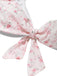 [Pre-Vendita] Set Bikini in Voile con Schiena Scoperta e Volant a Fiorellini Rosa Anni '50 7