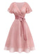 [Prevendita] Abito da cocktail in tulle in raso rosa anni '50