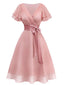 [Prevendita] Abito da cocktail in tulle in raso rosa anni '50