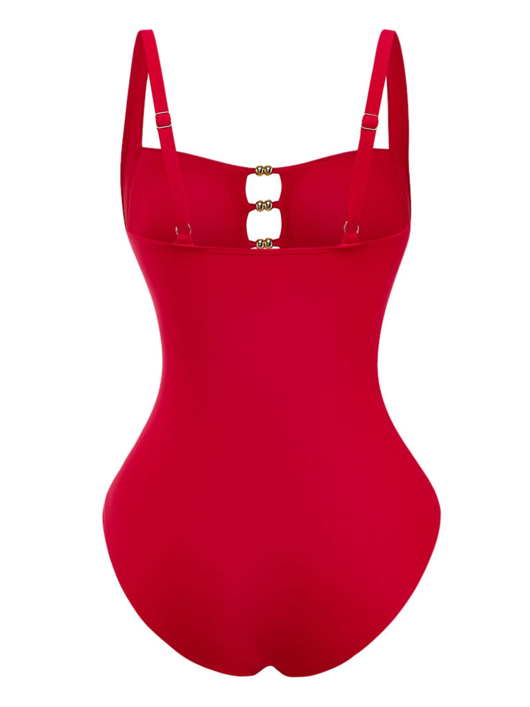 Costume Intero Ruched con Taglio Contenitivo Anni '50 5