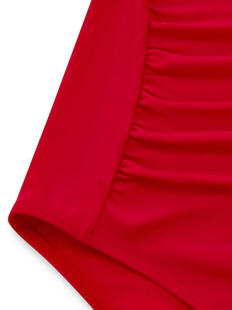 Costume Intero Ruched con Taglio Contenitivo Anni '50 8