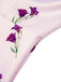 Abito con risvolto Petunia viola anni '40