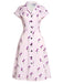 Abito con risvolto Petunia viola anni '40