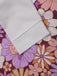 Abito patchwork fioreale a risvolto arancione anni '60