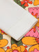 Abito patchwork fioreale a risvolto arancione anni '60