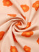 Camicia floreale a maniche corte arancione anni '60