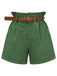 Pantaloncini con cintura tinta unita verde scuro anni '60
