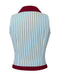 Camicetta a righe senza maniche con patchwork blu anni '50