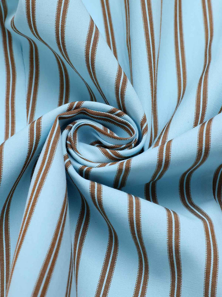 Camicetta a righe senza maniche con patchwork blu anni '50