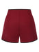 Pantaloncini a tinta unita con elastico in vita rosso anni '50