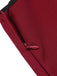 Pantaloncini a tinta unita con elastico in vita rosso anni '50