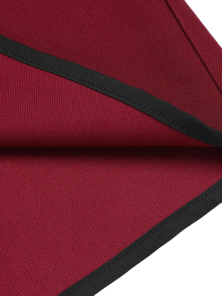 Pantaloncini a tinta unita con elastico in vita rosso anni '50