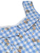 Abito plaid a rosa lacci fiocco blu anni '40