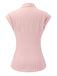 Camicetta con revers plaid Gingham rosa anni '50