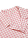 Camicetta con revers plaid Gingham rosa anni '50