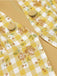 Abito raglan a rosé plaid giallo anni '50