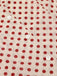 2PCS Camicetta a pois rosso e pantaloni bordeaux anni '50