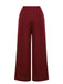 Pantaloni a gamba larga con bottoni borgogna rosso anni '50